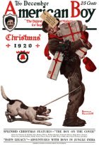 Norman Rockwell's Christmas Packages from the December 1920 American Boy cover
