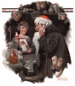 Saturday-Evening-Post-Norman-Rockwell-1916-12-09-cover-Man-Playing-Santa-no-250