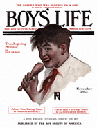 Boy With Drumstick from the November 1913 Boys' Life cover