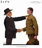 Norman Rockwell's You Can Trust Me Dad from the August 9, 1917 Life Magazine cover