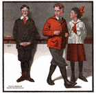 Norman Rockwell's Cousin Reginald Spells Peloponesus from the February 9, 1918 Country Gentleman cover