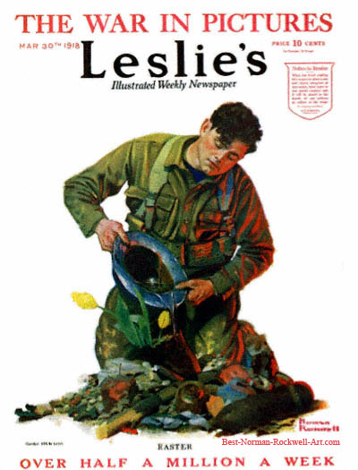 The Norman Rockwell painting, entitled Easter, from the cover of Life magazine published March 30, 1918