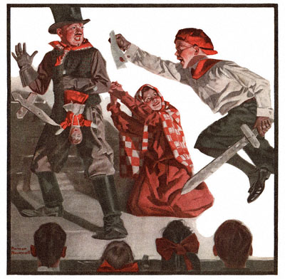 Norman Rockwell's 'School Play' was published on the cover of the 4/6/1918 Country Gentleman