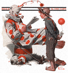 Clown and Boy from the May 18, 1918 Saturday Evening Post cover