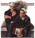 Sailor Dreaming of Girlfriend from the January 18, 1919 Saturday Evening Post cover