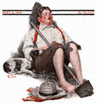 Boy Asleep With Hoe from the September 6, 1919 Saturday Evening Post cover