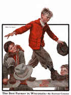 Norman Rockwell's Foller the Leader from the November 15, 1919 Country Gentleman cover