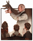 Norman Rockwell's Shadow Artist from the February 7, 1920 Country Gentleman cover