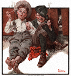 Norman Rockwell's Boys Smoking from the May 8, 1920 Country Gentleman cover