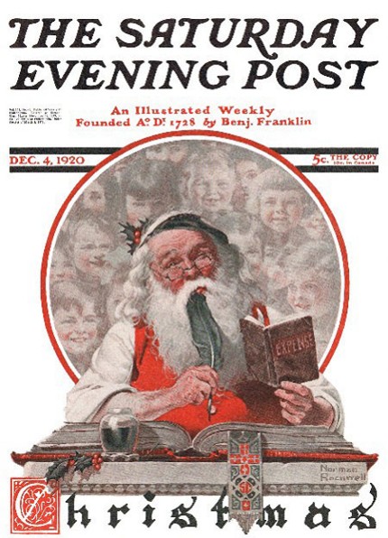 Norman Rockwell Santa and Expense Book