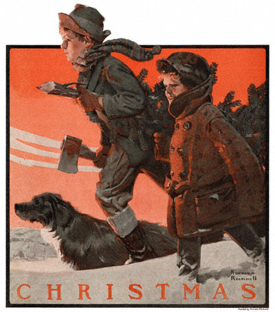 Norman Rockwell's 'Christmas' appeared on the cover of The Country Gentleman on 12/18/1920