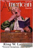 Norman Rockwell's Sleepy Scholar from the May 1921 American cover