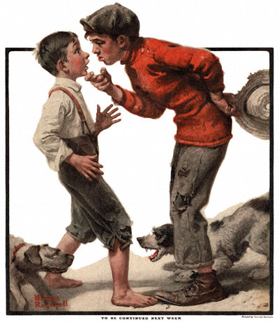 Norman Rockwell's 'Bully Before' from the 6/4/1921 issue of The Country Gentleman