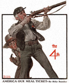 Norman Rockwell's Old Veteran And Boy from the July 2, 1921 Country Gentleman cover