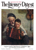 Norman Rockwell's The Music Lesson from the September 24, 1921 Literary Digest cover