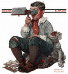 Boy With Stereoscope from the January 14, 1922 Saturday Evening Post cover