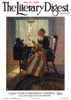 Norman Rockwell's Mending the Flag from the May 27, 1922 Literary Digest cover