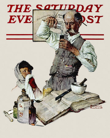 The March 18, 1939 Saturday Evening Post cover by Norman Rockwell entitled The Apothecary