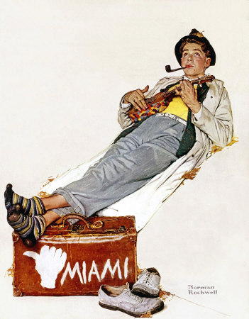 The November 30, 1940 Saturday Evening Post cover by Norman Rockwell entitled The Hitchhiker