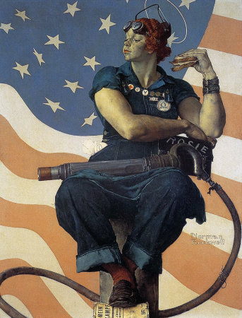 The May 29, 1943 Saturday Evening Post cover by Norman Rockwell entitled Rosie The Riveter