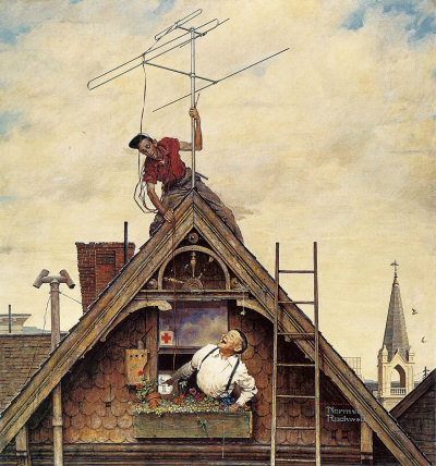 Norman Rockwell: New Television Antenna