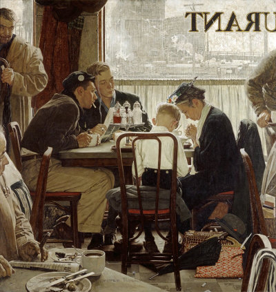 Norman Rockwell: Saying Grace