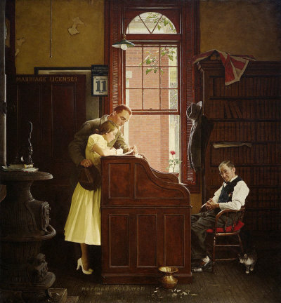 Norman Rockwell: The Marriage License