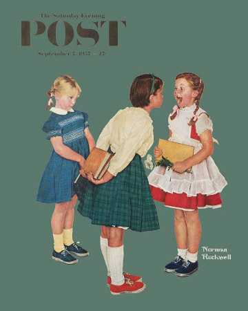 The September 7, 1957 Saturday Evening Post cover by Norman Rockwell entitled Girl Missing Tooth