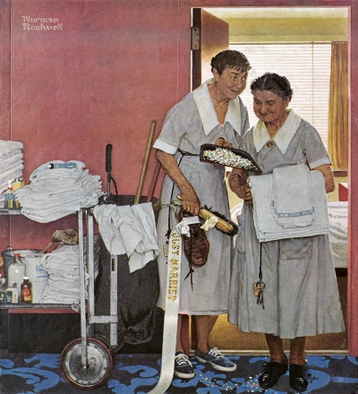 The June 29, 1957 Saturday Evening Post cover by Norman Rockwell entitled Just Married