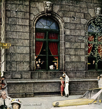 The August 27, 1960 Saturday Evening Post cover by Norman Rockwell entitled University Club