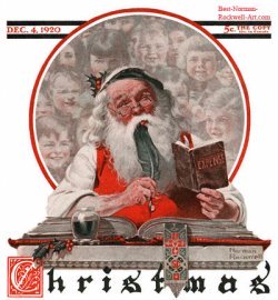 Norman Rockwell Santa and Expense Book