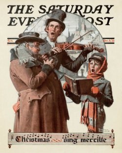 Norman Rockwell Christmas Trio