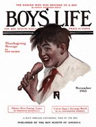 Boy with Drumstick from the November 1913 Boys' Life cover