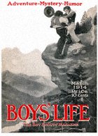 Fight on a Cliff from the March 1914 Boys' Life cover