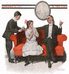 Two Men Courting Girl's Favor from the January 13, 1917 Saturday Evening Post cover