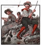 Norman Rockwell's Cousin Reginald Goes Fishing from the October 6, 1917 Country Gentleman cover