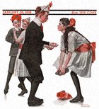 Children Dancing at a Party from the January 26, 1918 Saturday Evening Post cover
