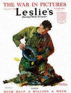 Norman Rockwell's Easter from the March 30, 1918 Leslie's cover
