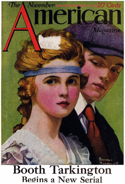 The Young Couple by Norman Rockwell appeared on American Magazine cover November 1918