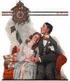 Courting Couple at Midnight from the March 22, 1919 Saturday Evening Post cover
