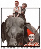 Norman Rockwell's Two Boys On an Elephant from the August 16, 1919 Country Gentleman cover
