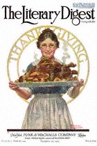 Norman Rockwell's Thanksgiving from the November 22, 1919 Literary Digest cover