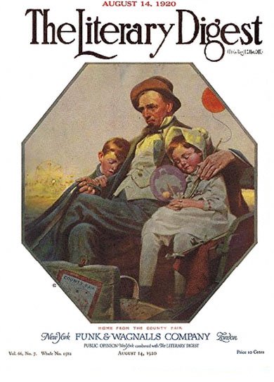 Home from the County Fair by Norman Rockwell from the August 14, 1920 issue of The Literary Digest