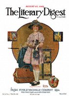 Norman Rockwell's Vacation's Over from the August 27, 1921 Literary Digest cover