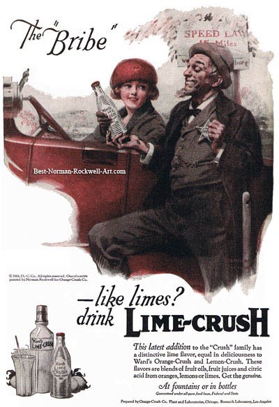 Lime Crush advertisement by Norman Rockwell entitled The Bribe