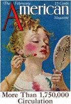 Norman Rockwell's Little Girl with Lipstick from the February 1922 American cover
