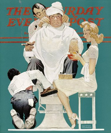 The May 18, 1940 Saturday Evening Post cover by Norman Rockwell entitled Full Treatment