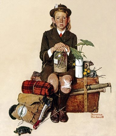 Norman Rockwell: Girl Returning From Camp