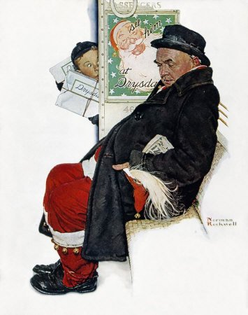 Norman Rockwell: Santa On Train