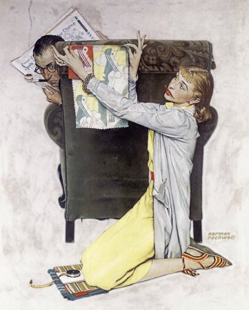 The March 30, 1940 Saturday Evening Post cover by Norman Rockwell entitled The Decorator